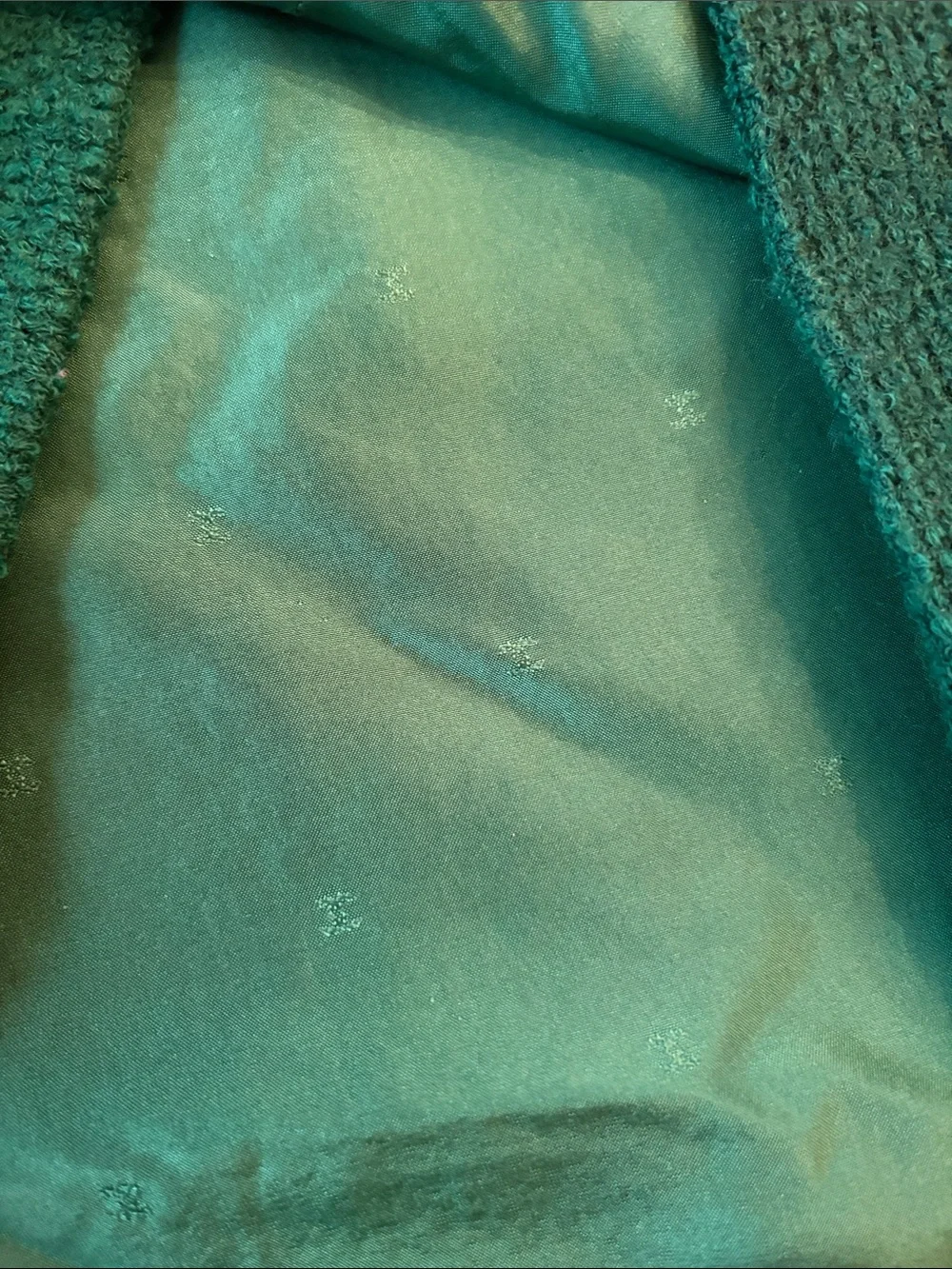 CHANEL Emerald Green Tweed A-Line Skirt with Gold Buttons
